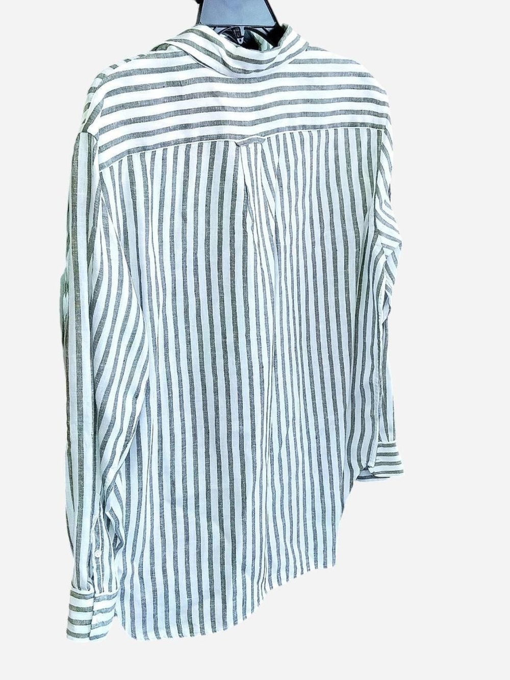 Polo by Ralph Lauren Women's Green & White Stripe Button-Up Shirt - Picture 4 of 8